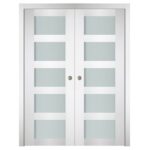 Nova Italia Vetro 5 Lite Alaskan White Laminate Interior Door