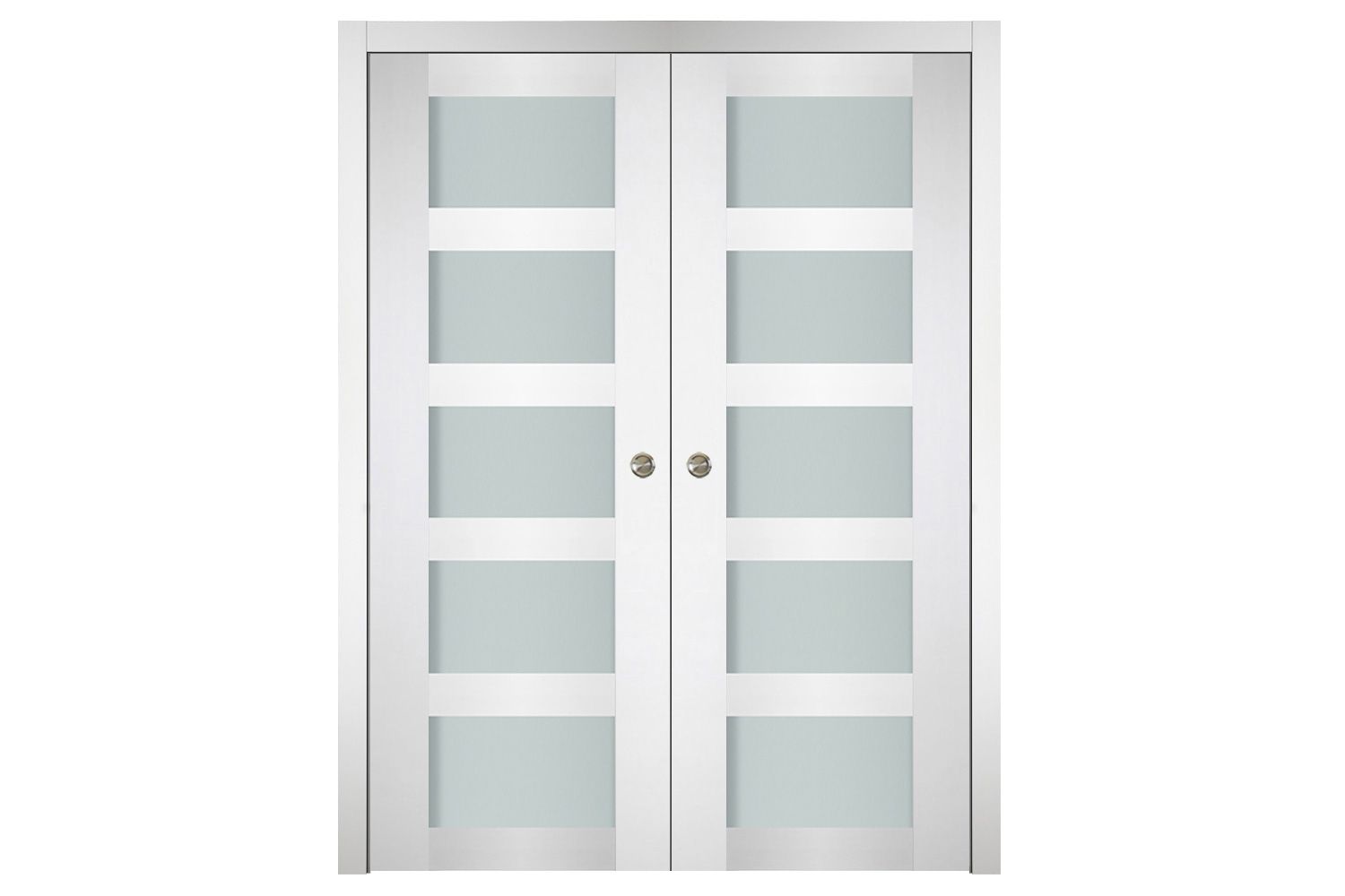 Nova Italia Vetro 5 Lite Alaskan White Laminate Interior Door