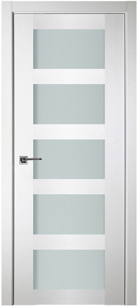 Nova Italia Vetro 5 Lite Alaskan White Laminate Interior Door