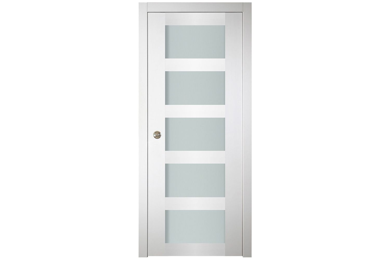 Nova Italia Vetro 5 Lite Alaskan White Laminate Interior Door