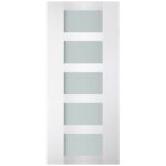 Nova Italia Vetro 5 Lite Alaskan White Laminate Interior Door