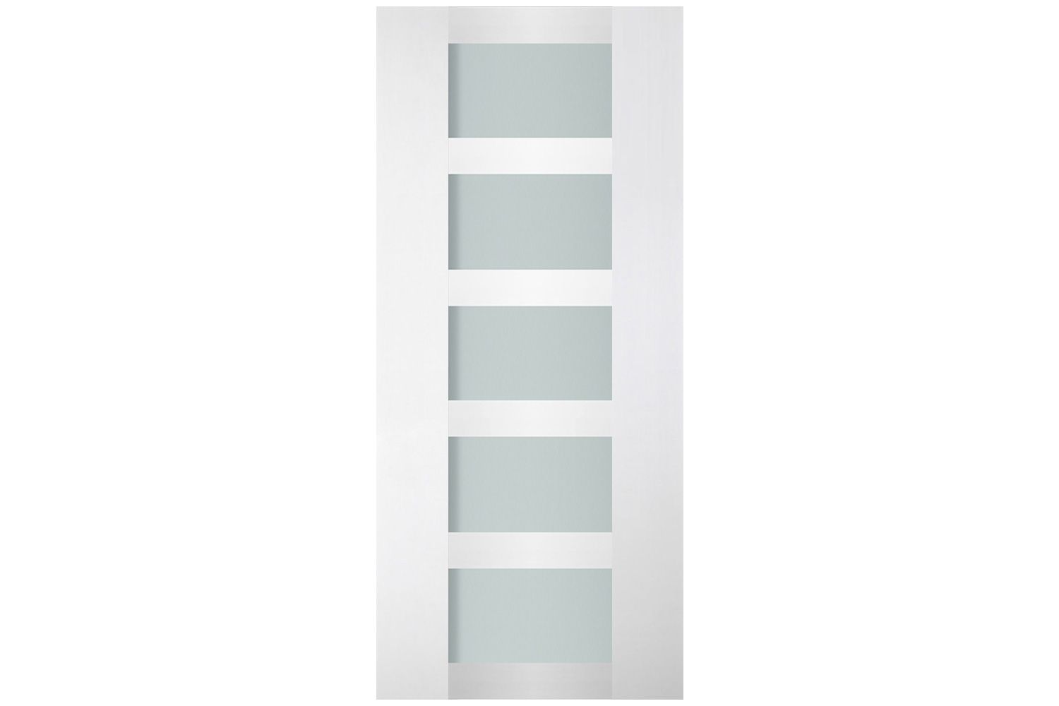 Nova Italia Vetro 5 Lite Alaskan White Laminate Interior Door