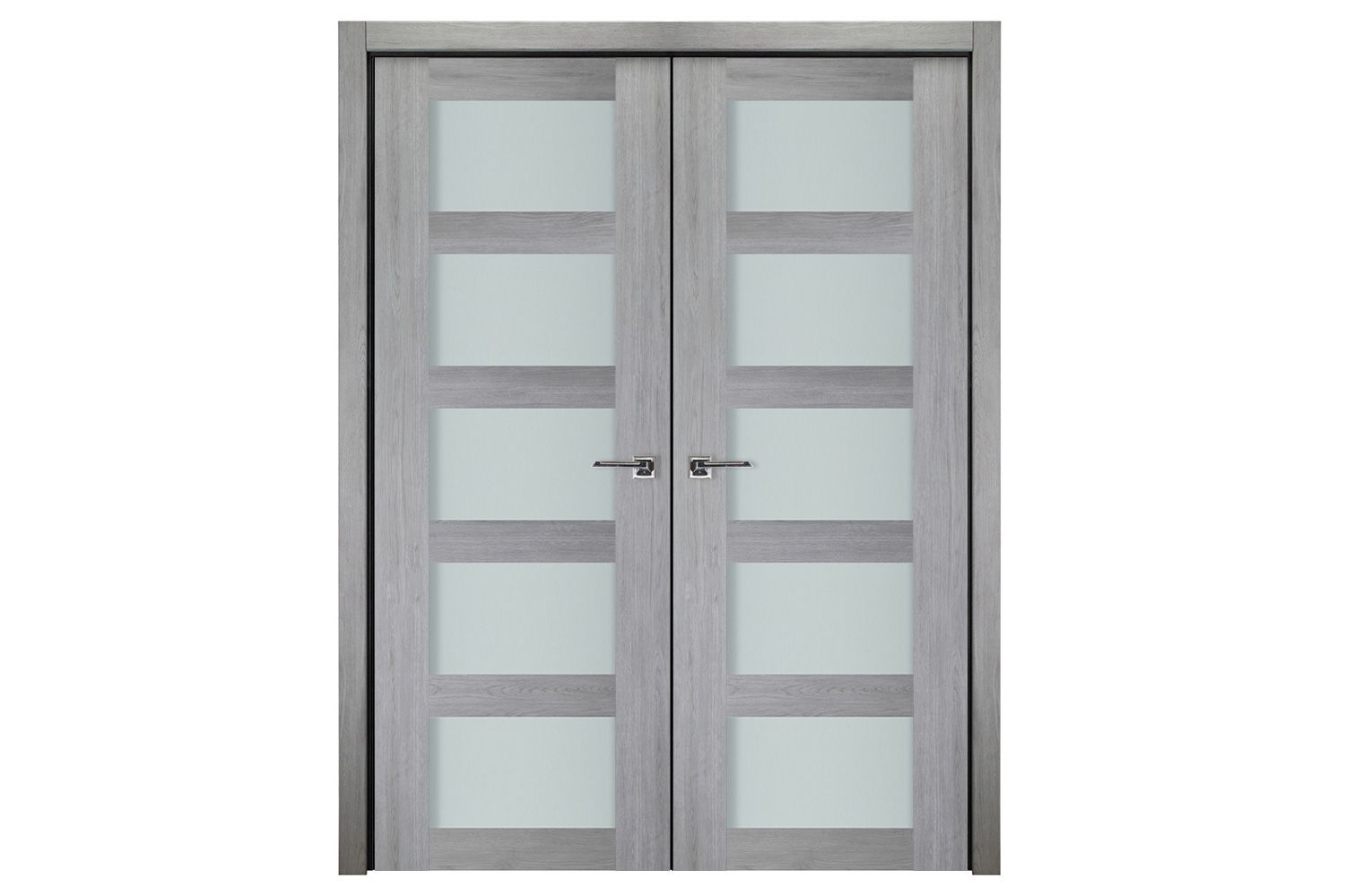 Nova Italia Vetro 5 Lite Light Grey Laminate Interior Door