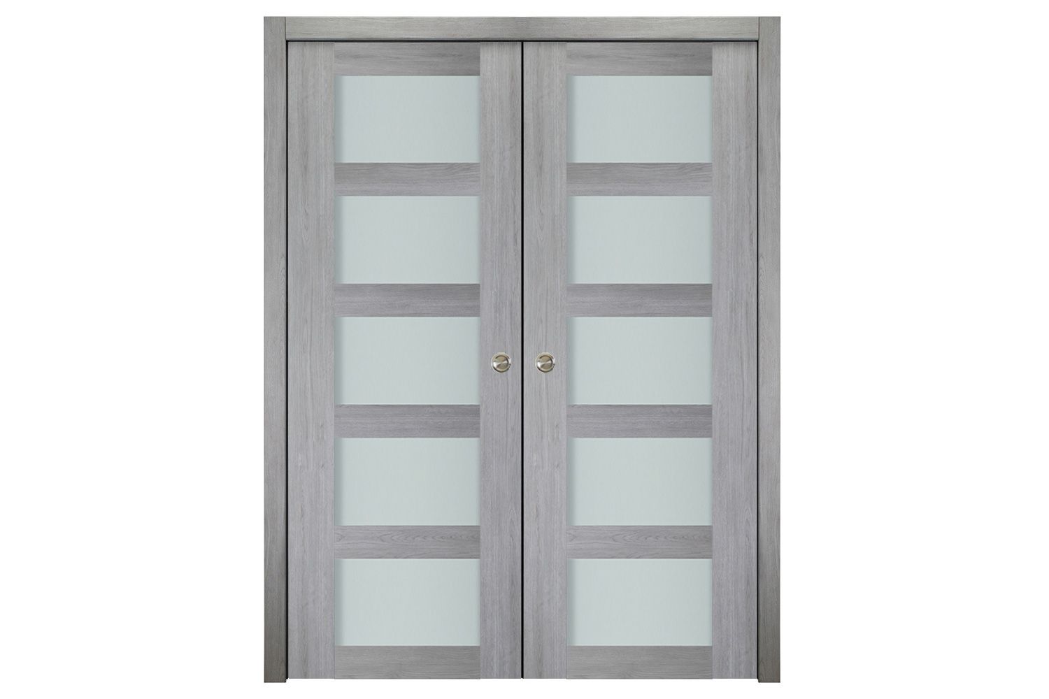 Nova Italia Vetro 5 Lite Light Grey Laminate Interior Door