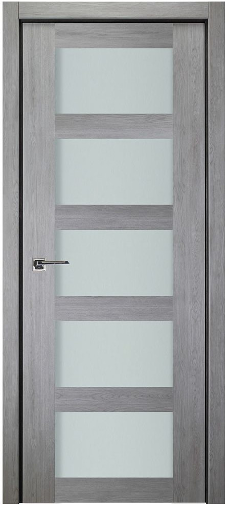 Nova Italia Vetro 5 Lite Light Grey Laminate Interior Door