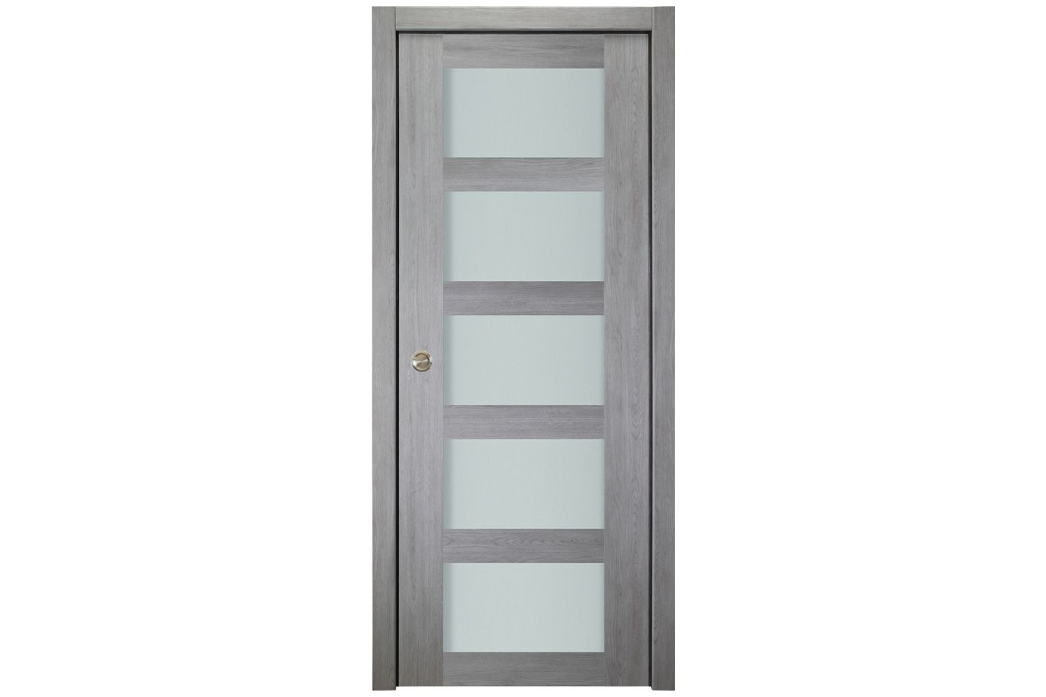 Nova Italia Vetro 5 Lite Light Grey Laminate Interior Door