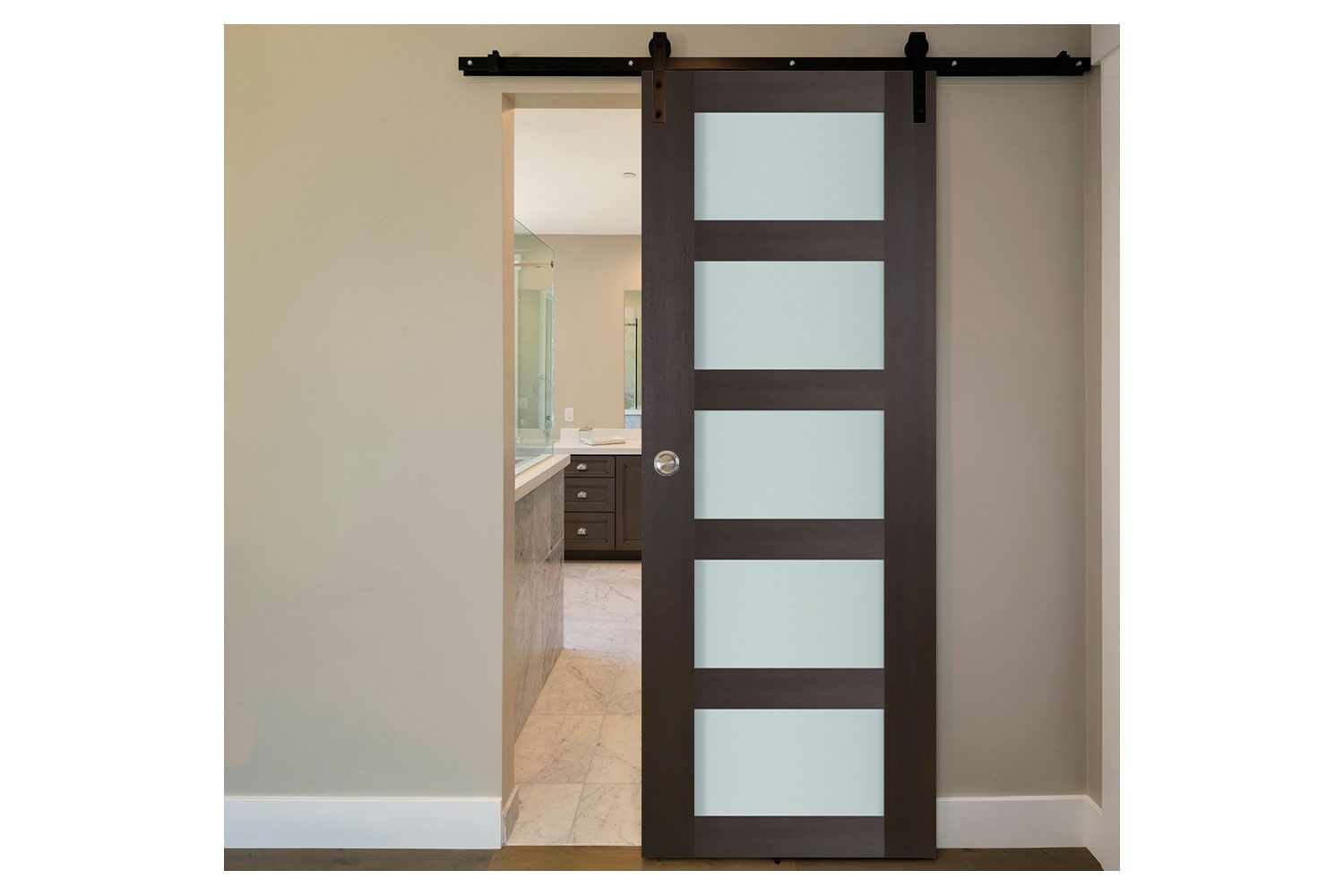 Nova Italia Vetro 5 Lite Premium Wenge Laminate Interior Door