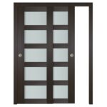 Nova Italia Vetro 5 Lite Premium Wenge Laminate Interior Door