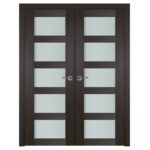 Nova Italia Vetro 5 Lite Premium Wenge Laminate Interior Door