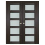 Nova Italia Vetro 5 Lite Premium Wenge Laminate Interior Door