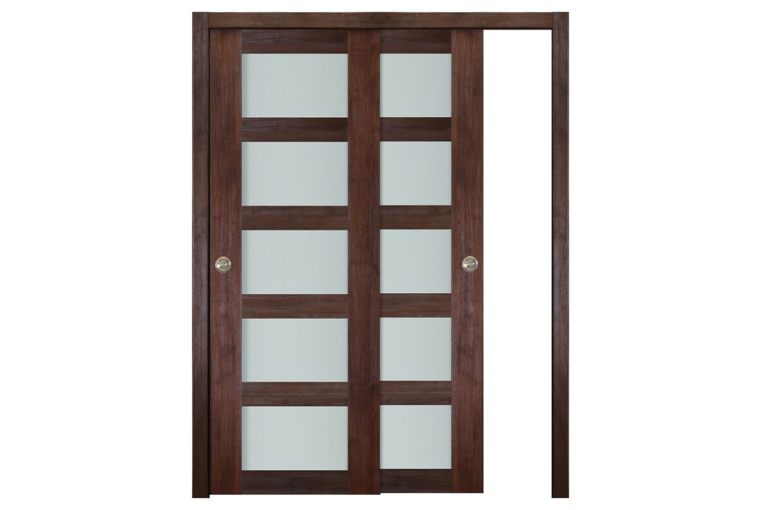 Nova Italia Vetro 5 Lite Prestige Brown Laminate Interior Door