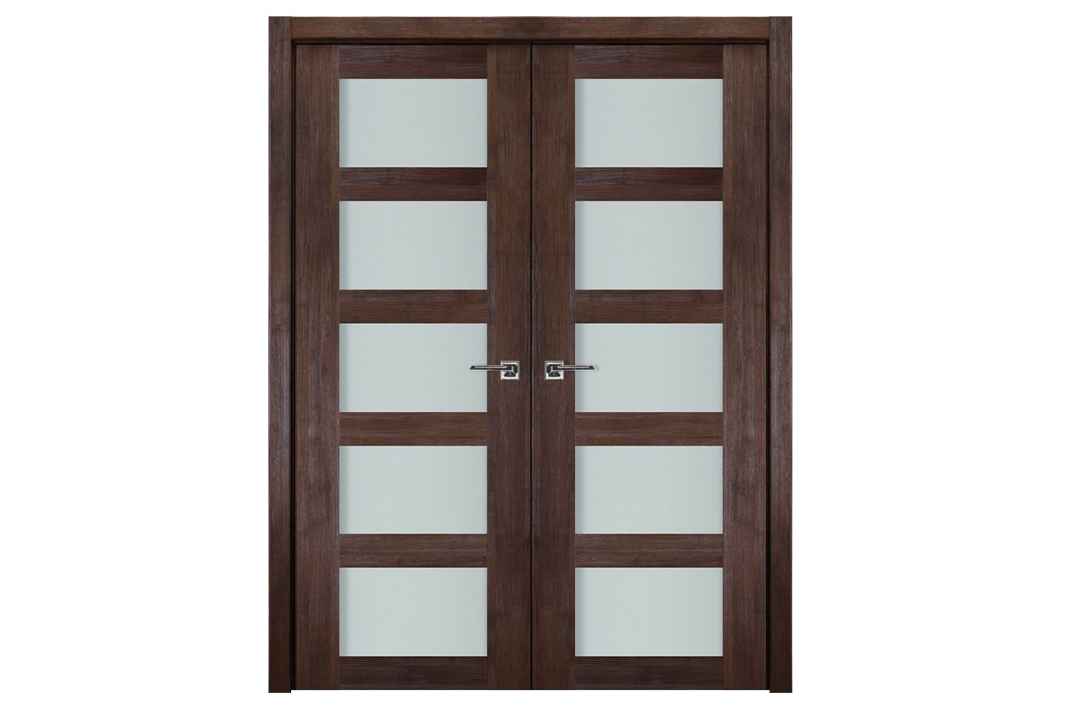 Nova Italia Vetro 5 Lite Prestige Brown Laminate Interior Door