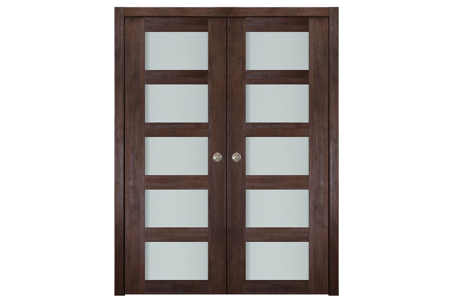 Nova Italia Vetro 5 Lite Prestige Brown Laminate Interior Door