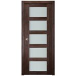 Nova Italia Vetro 5 Lite Prestige Brown Laminate Interior Door