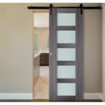 Nova Italia Vetro 5 Lite Swiss Elm Laminate Interior Door