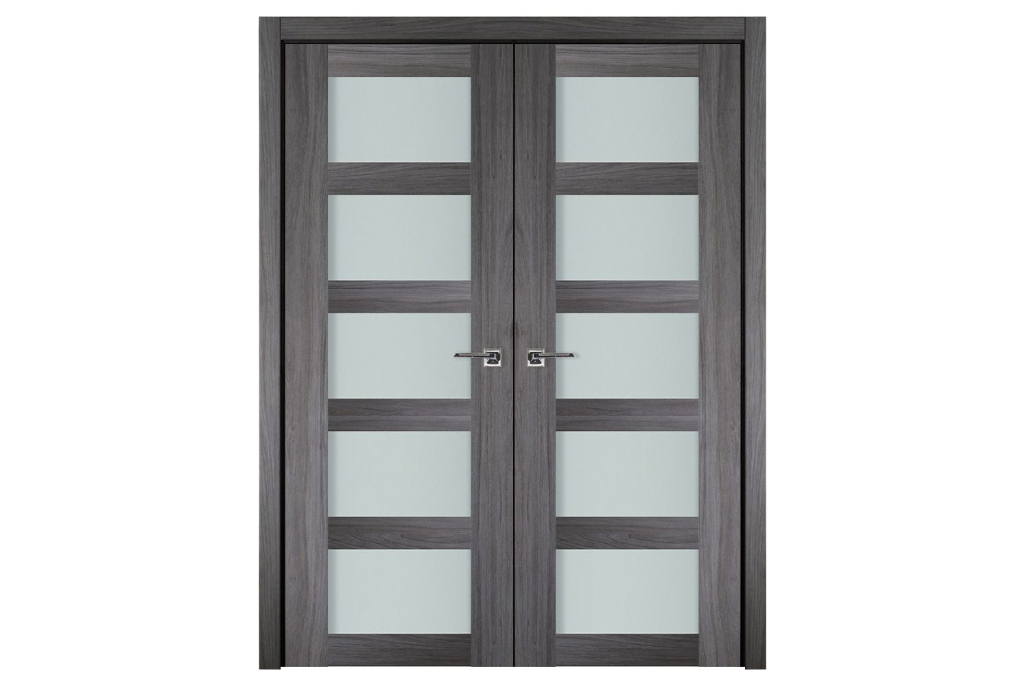 Nova Italia Vetro 5 Lite Swiss Elm Laminate Interior Door