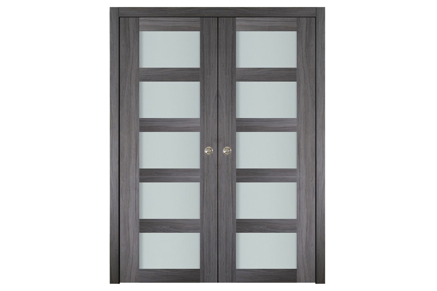 Nova Italia Vetro 5 Lite Swiss Elm Laminate Interior Door