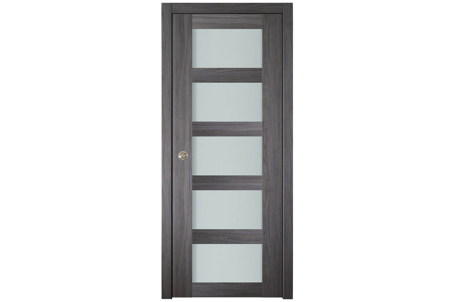 Nova Italia Vetro 5 Lite Swiss Elm Laminate Interior Door