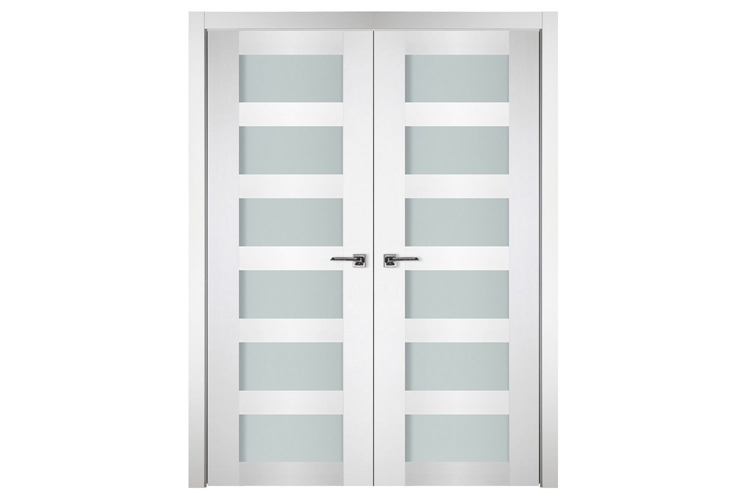 Nova Italia Vetro 6 Lite Alaskan White Laminate Interior Door