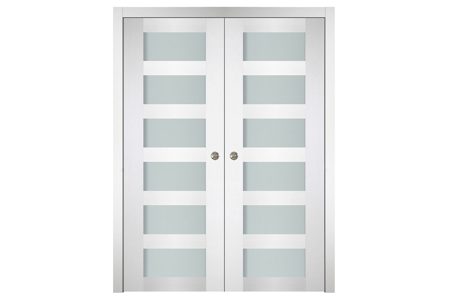 Nova Italia Vetro 6 Lite Alaskan White Laminate Interior Door