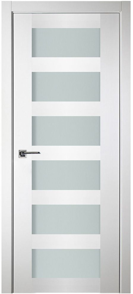 Nova Italia Vetro 6 Lite Alaskan White Laminate Interior Door