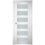 Nova Italia Vetro 6 Lite Alaskan White Laminate Interior Door