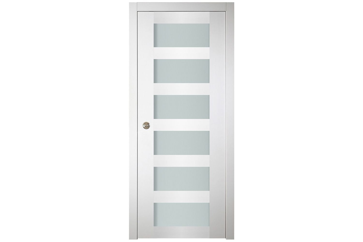 Nova Italia Vetro 6 Lite Alaskan White Laminate Interior Door