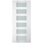 Nova Italia Vetro 6 Lite Alaskan White Laminate Interior Door