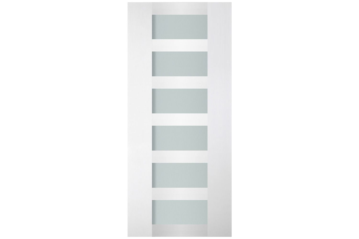 Nova Italia Vetro 6 Lite Alaskan White Laminate Interior Door