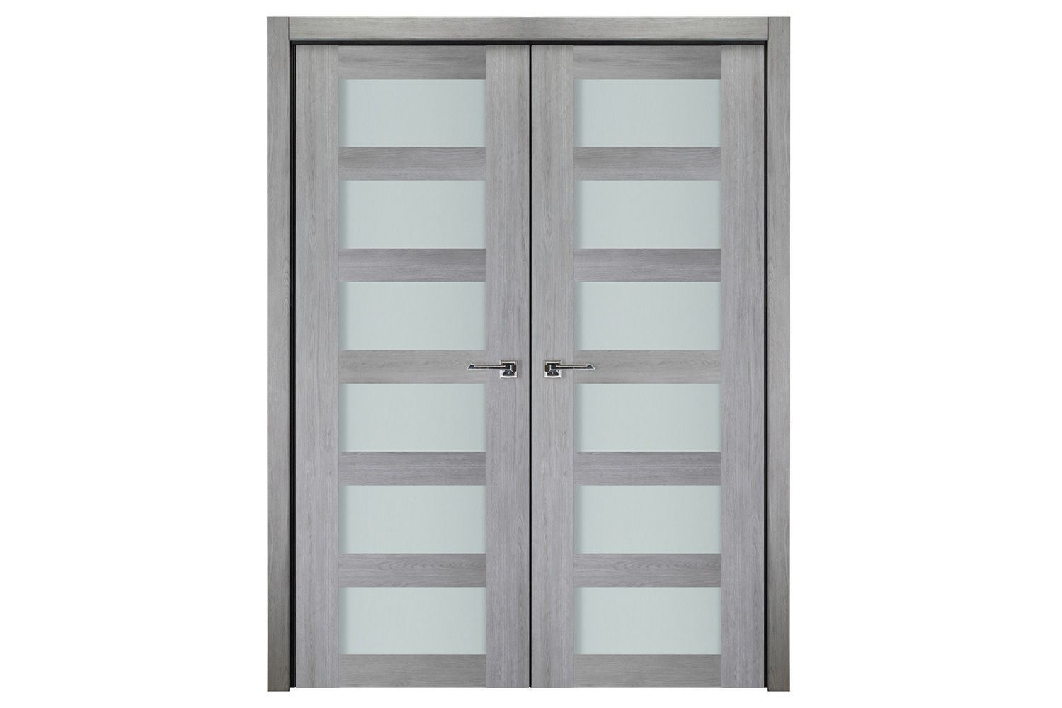 Nova Italia Vetro 6 Lite Light Grey Laminate Interior Door