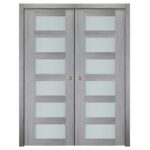 Nova Italia Vetro 6 Lite Light Grey Laminate Interior Door