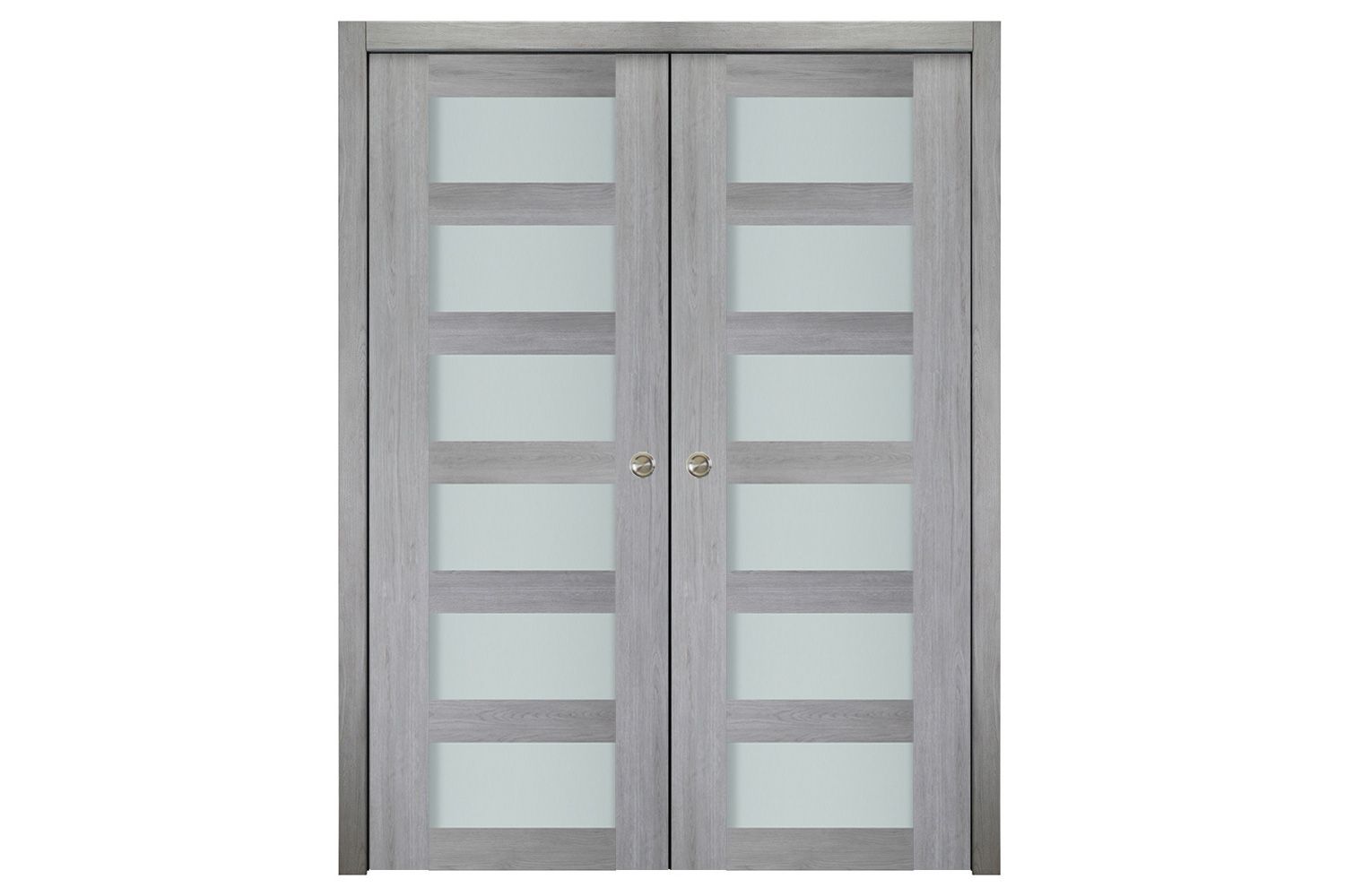 Nova Italia Vetro 6 Lite Light Grey Laminate Interior Door