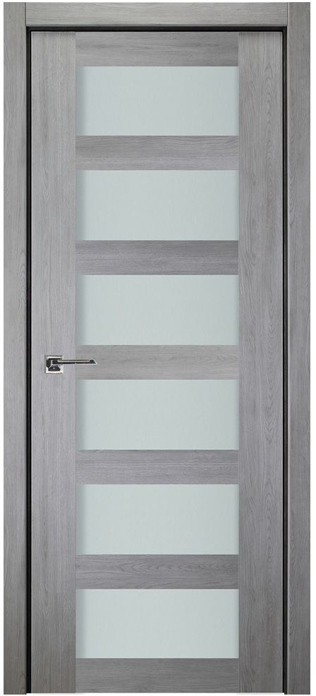 Nova Italia Vetro 6 Lite Light Grey Laminate Interior Door