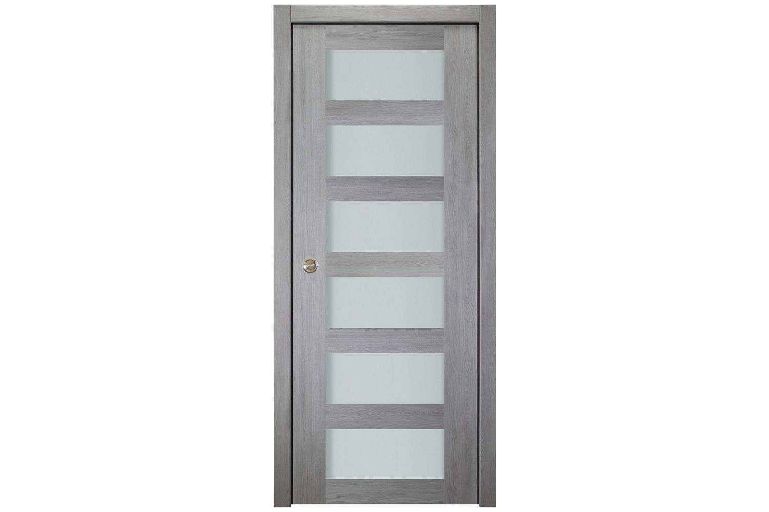 Nova Italia Vetro 6 Lite Light Grey Laminate Interior Door