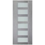 Nova Italia Vetro 6 Lite Light Grey Laminate Interior Door