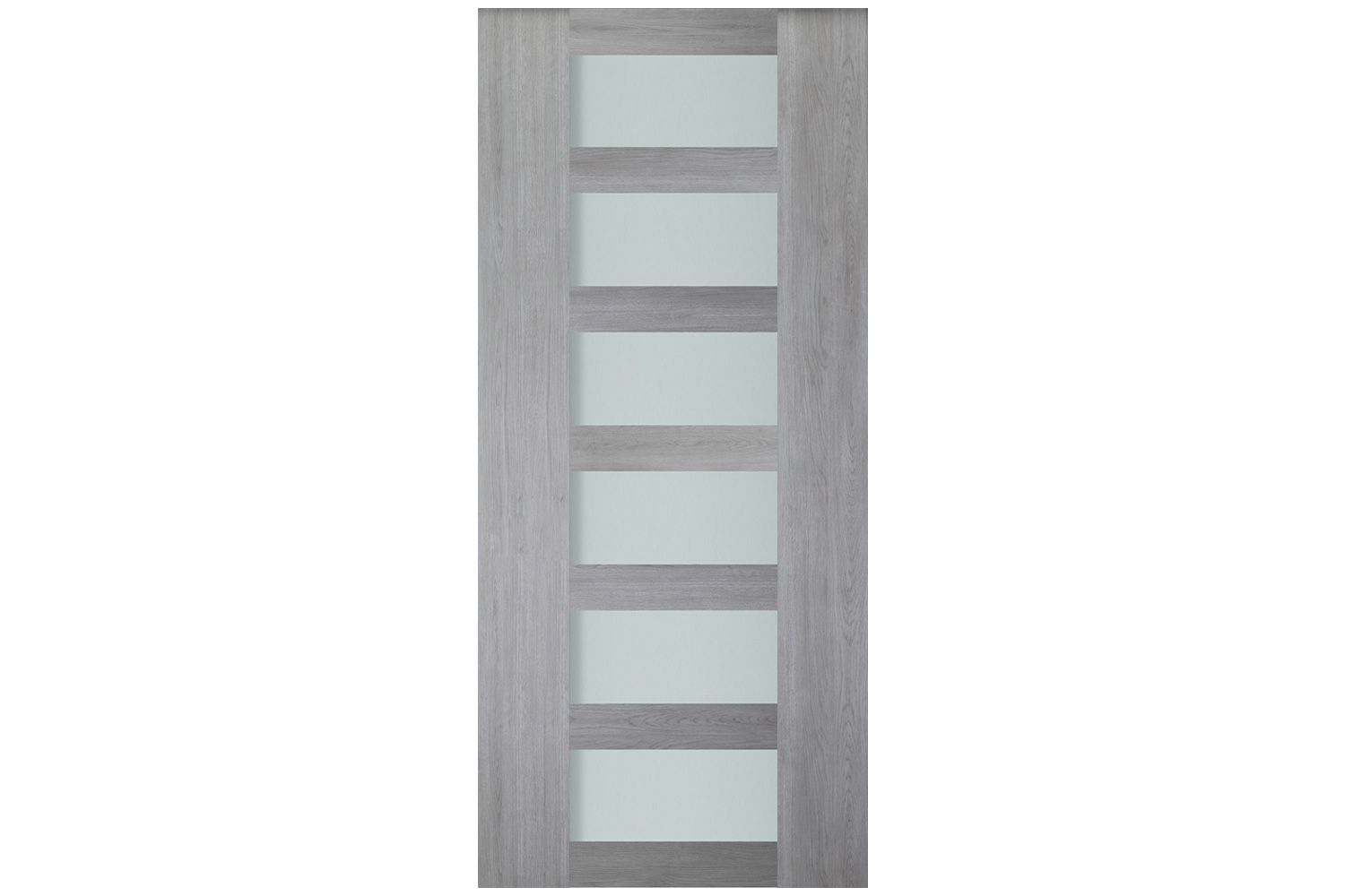 Nova Italia Vetro 6 Lite Light Grey Laminate Interior Door