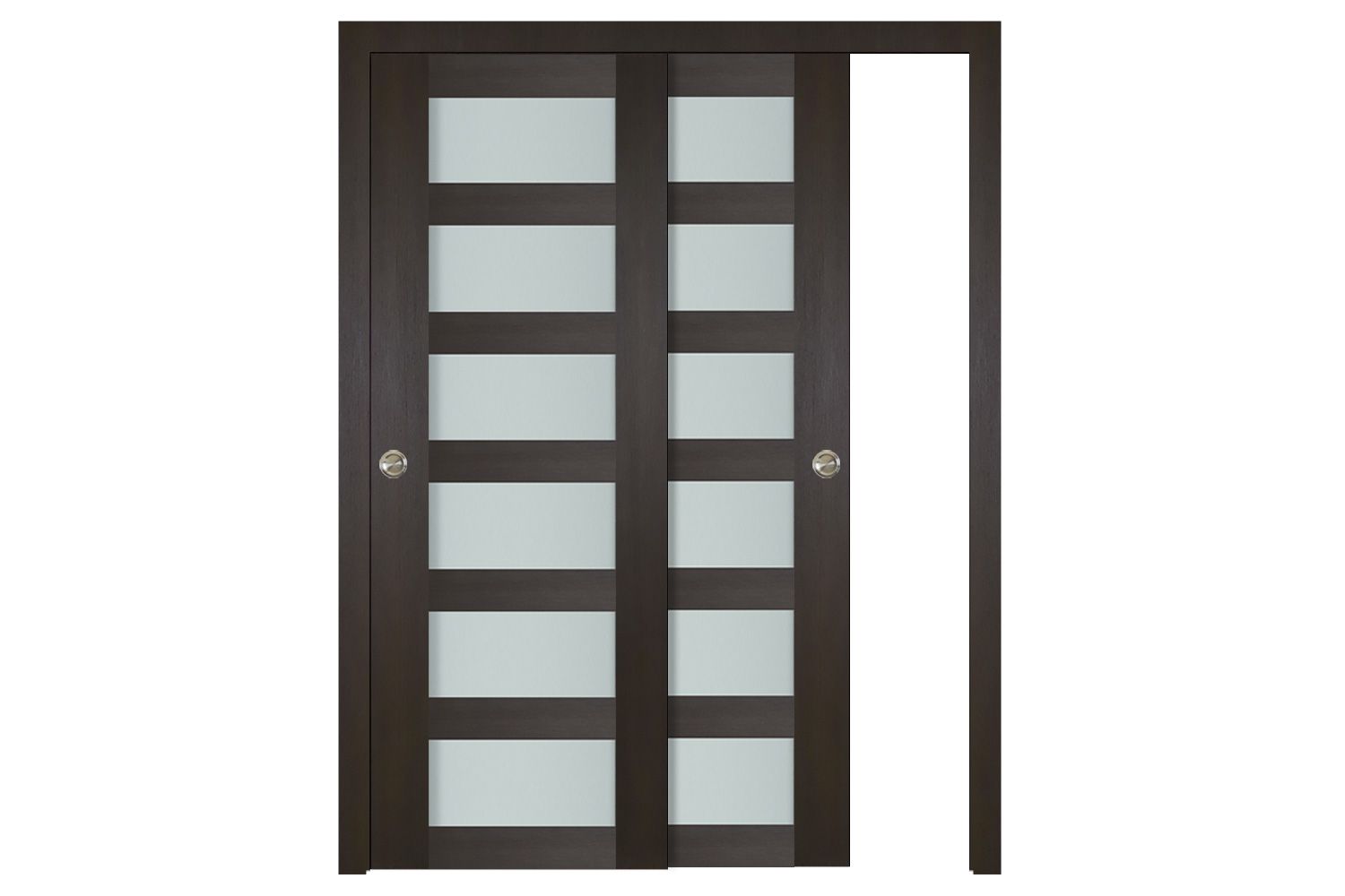 Nova Italia Vetro 6 Lite Premium Wenge Laminate Interior Door