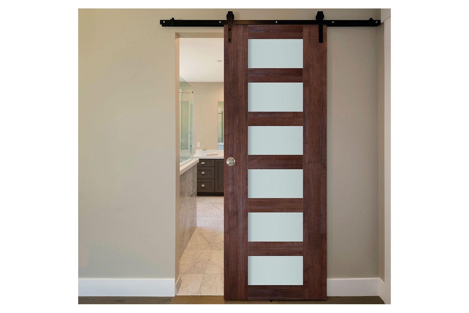 Nova Italia Vetro 6 Lite Prestige Brown Laminate Interior Door