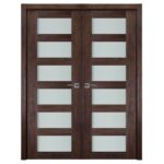 Nova Italia Vetro 6 Lite Prestige Brown Laminate Interior Door