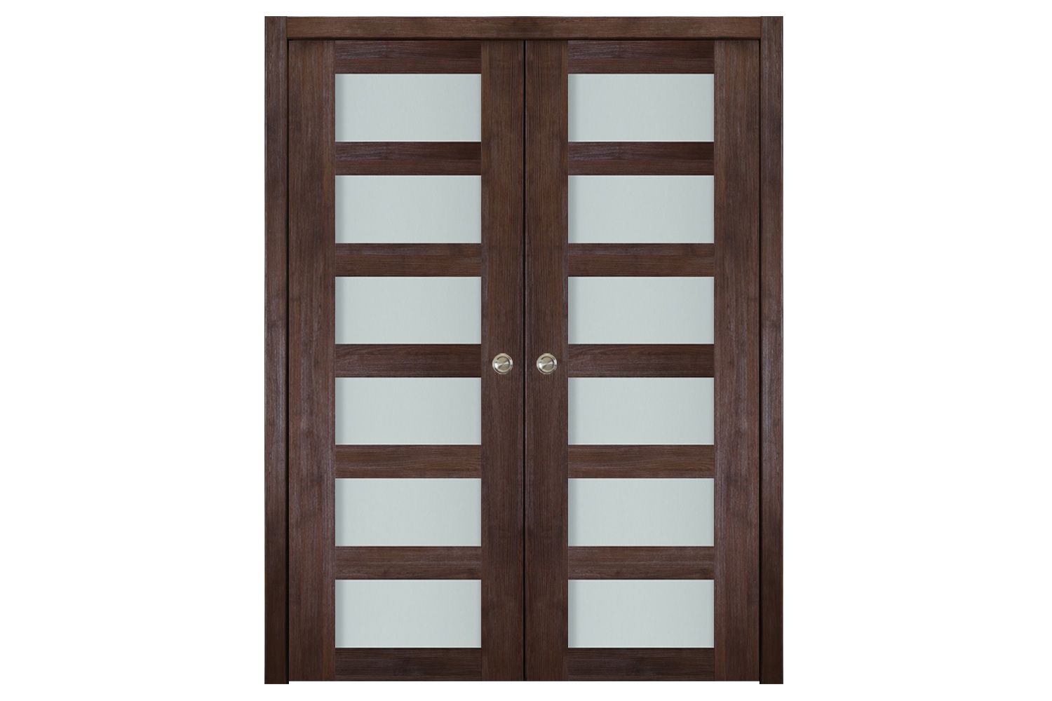 Nova Italia Vetro 6 Lite Prestige Brown Laminate Interior Door