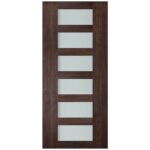 Nova Italia Vetro 6 Lite Prestige Brown Laminate Interior Door