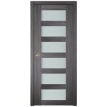 Nova Italia Vetro 6 Lite Swiss Elm Laminate Interior Door