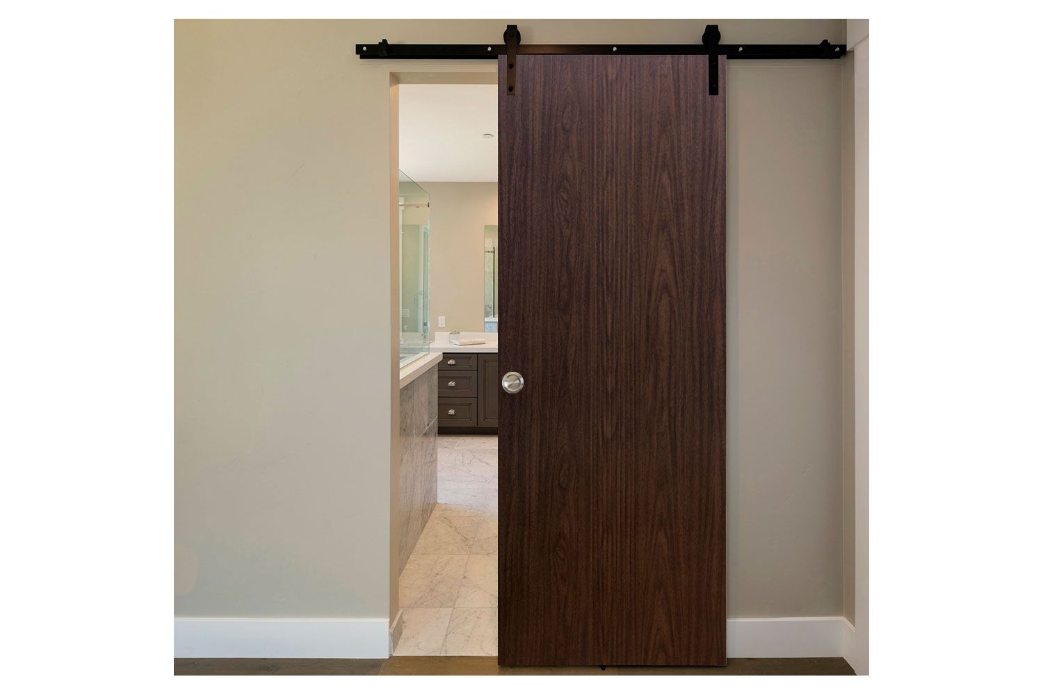 Nova M34 Black Walnut Laminated Modern Interior Door