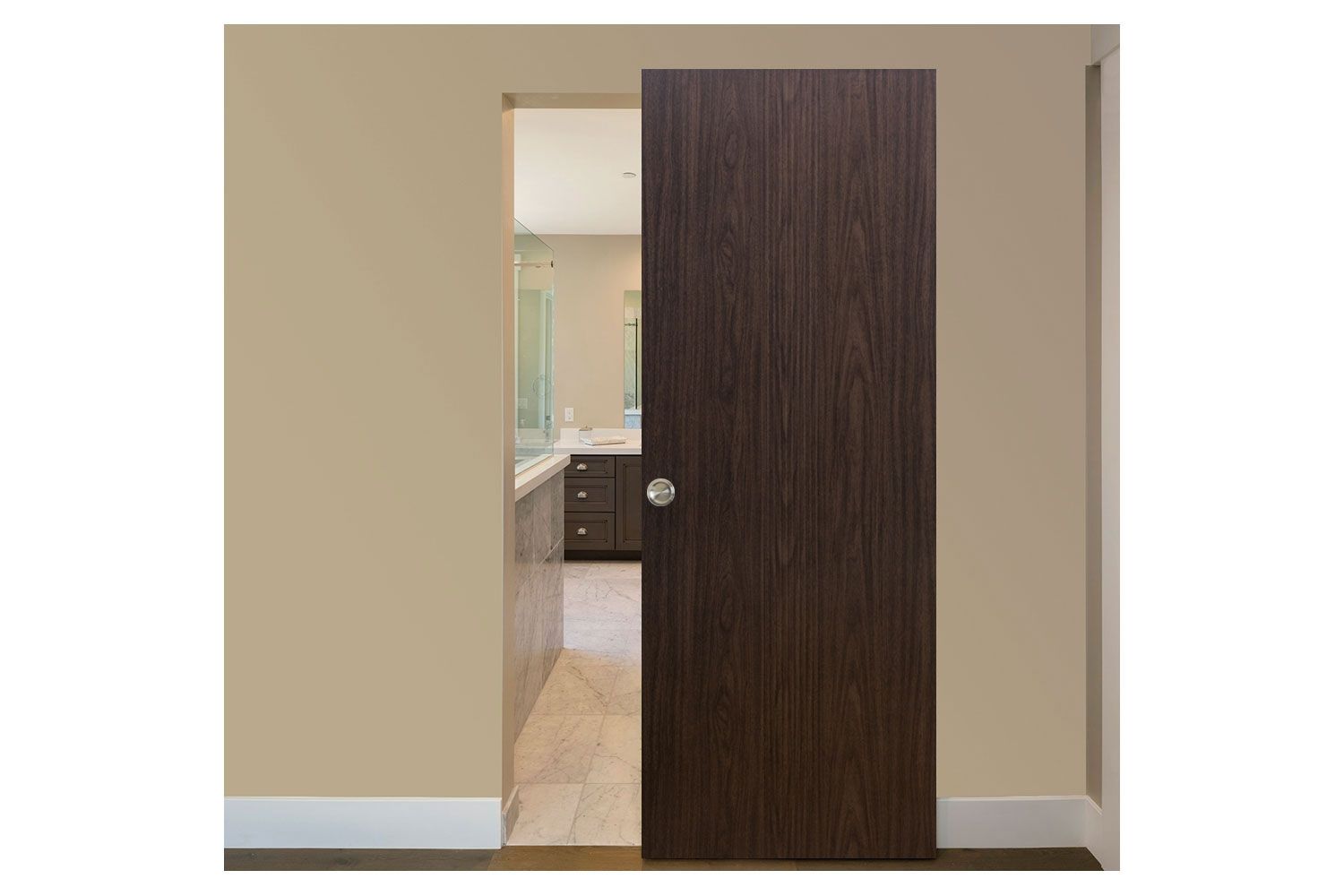 Nova M34 Black Walnut Laminated Modern Interior Door