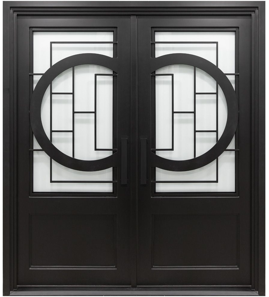 Nova Royal Series Wrought Iron Custom Exterior Door Style 050