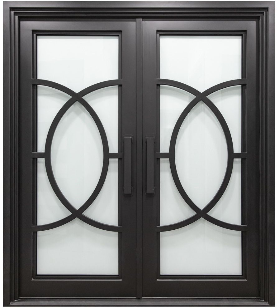 Nova Royal Series Wrought Iron Custom Exterior Door Style 053