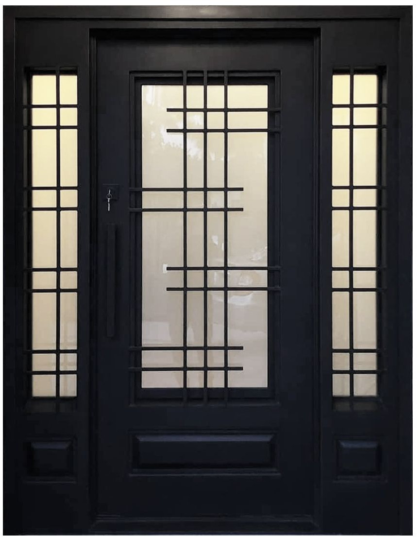 Nova Royal Series Wrought Iron Custom Exterior Door Style 069