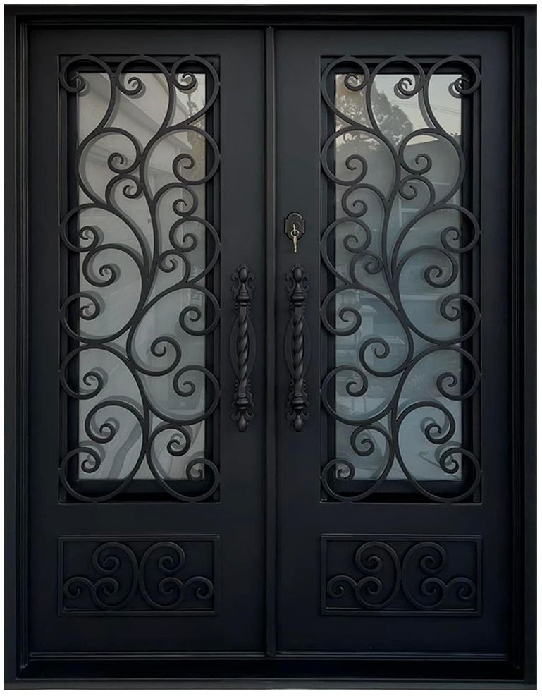 Nova Royal Series Wrought Iron Custom Exterior Door Style 059