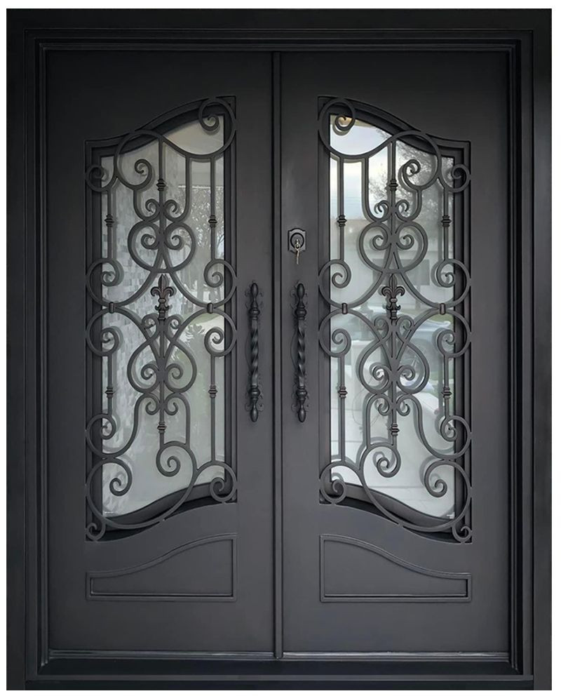 Nova Royal Series Wrought Iron Custom Exterior Door Style 061