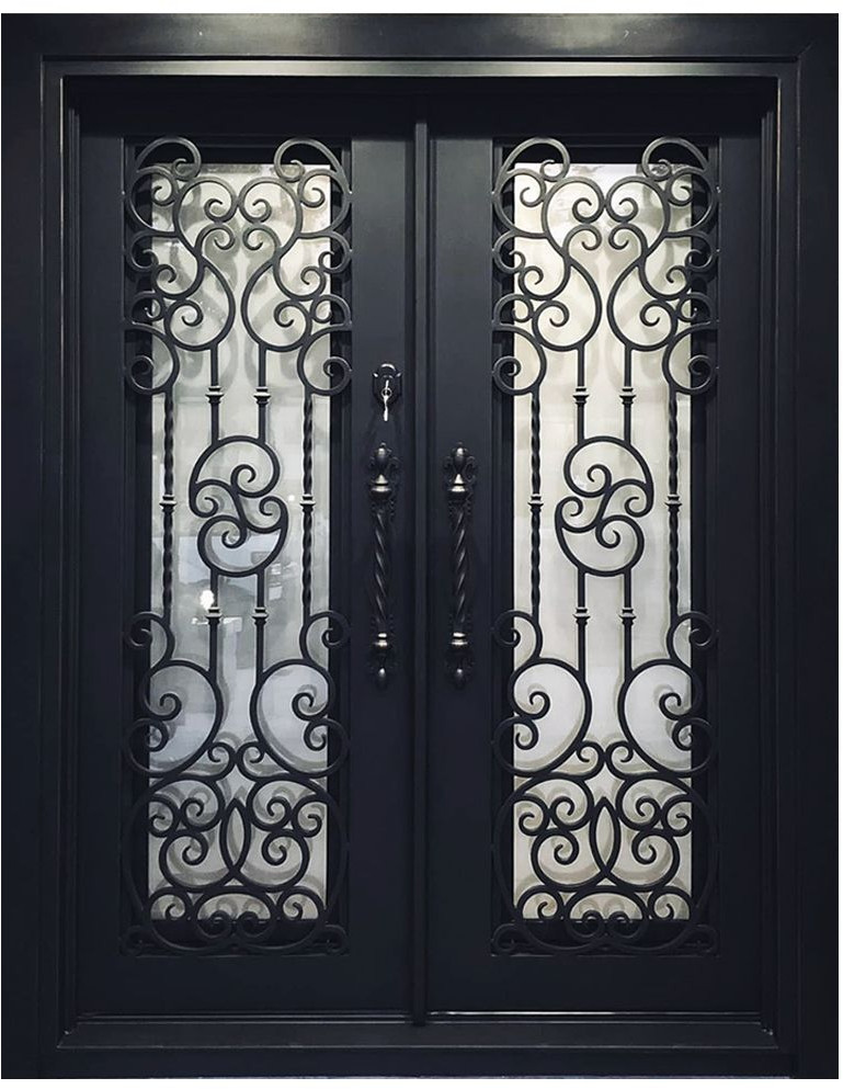 Nova Royal Series Wrought Iron Custom Exterior Door Style 066